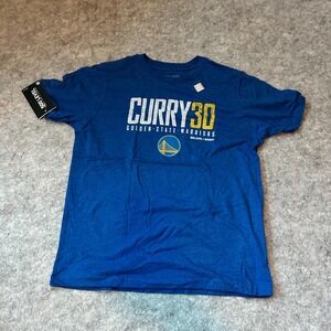 NWT Stephen Curry GS Warriors Short Sleeve T Shirt Youth Large Blue - 500 level